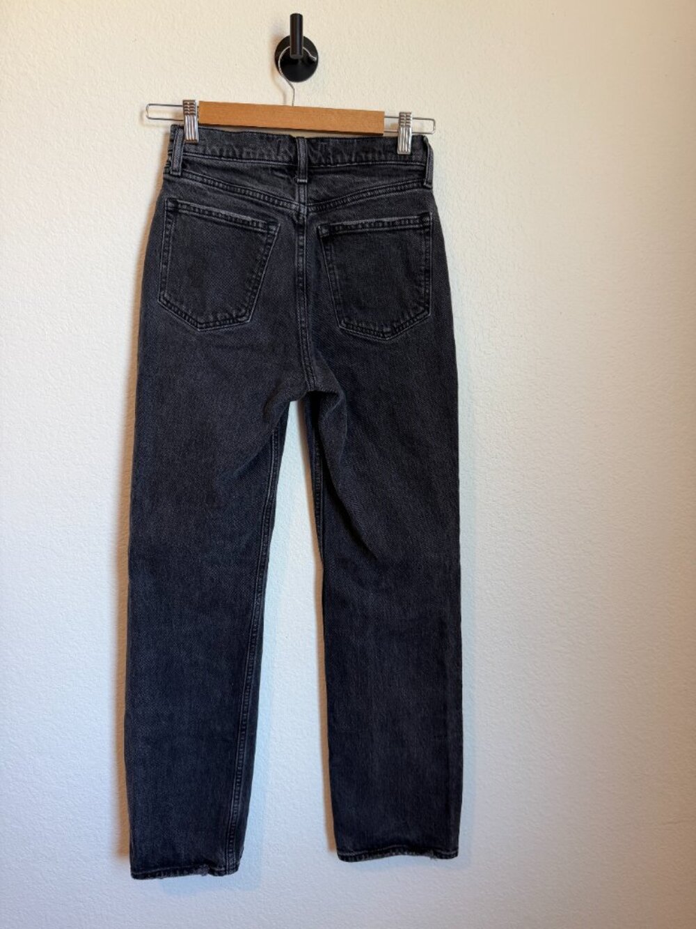 Abercrombie & Fitch 90s Baggy Low Rise Jeans Black Wide Leg Women’s 0R 25 - Picture 6 of 8
